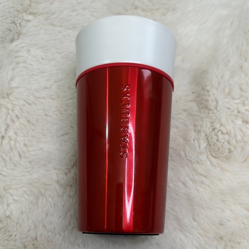 Starbucks Red Tumbler with White Lid
